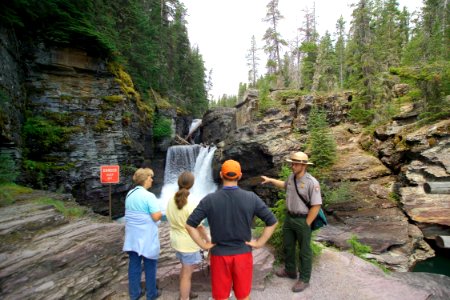 Park Ranger at St. Mary Falls photo