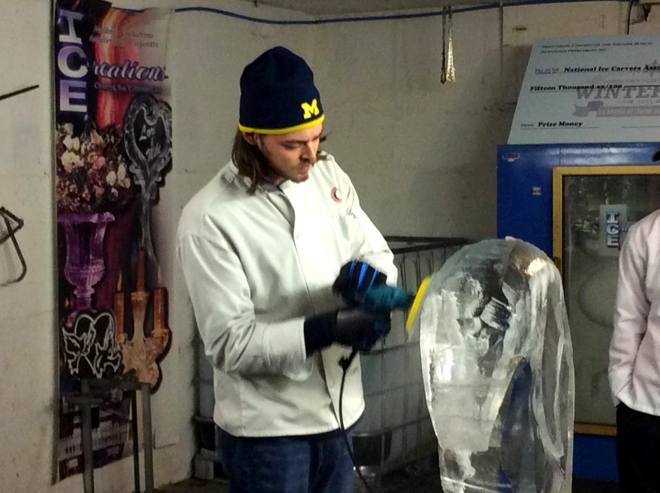 Ice carving, day 1