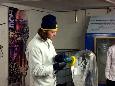 Ice carving, day 1