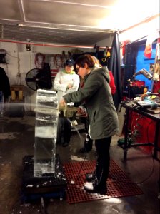 Ice carving, day 1