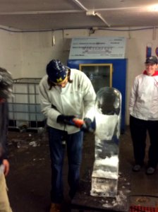 Ice carving, day 1