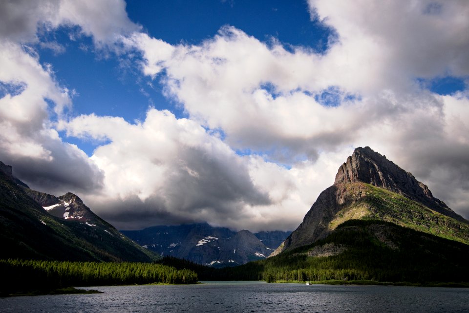 Clouds of Many Glacier photo