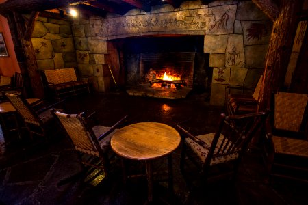 Lake McDonald Lodge Fireplace photo