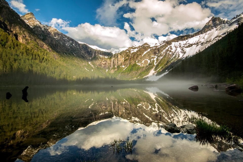Avalance Lake - Fog Bank