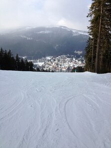 Winter ski holiday village