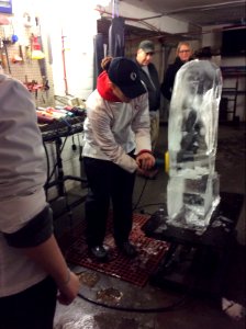 Ice carving, day 1