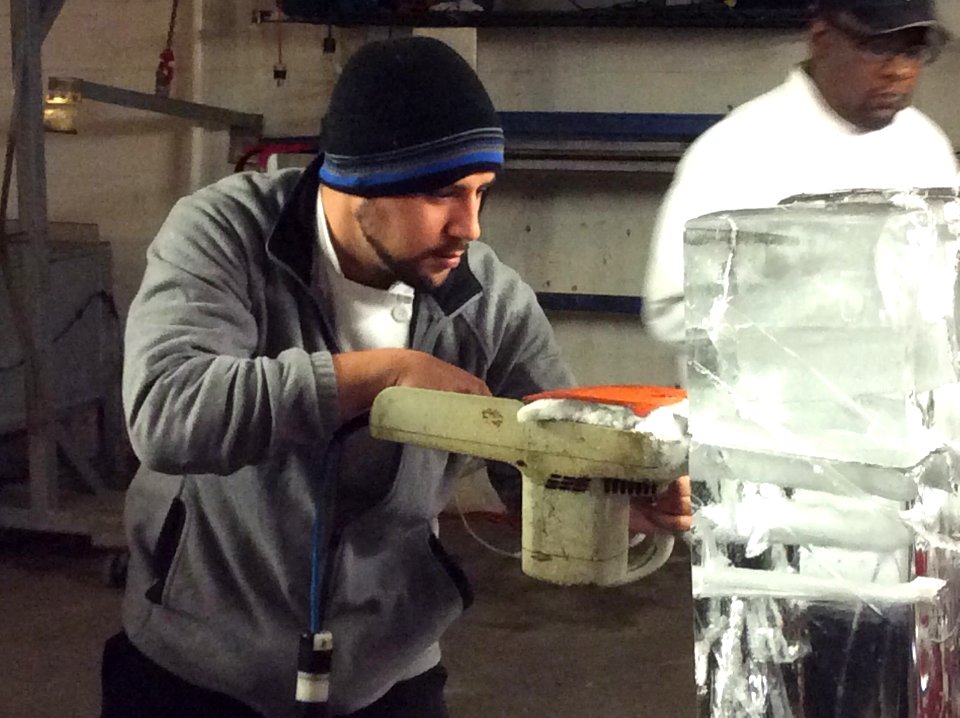 Ice carving