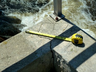 Upper Magurrewock dam wall at Moosehorn National Wildlife Refuge (ME) photo