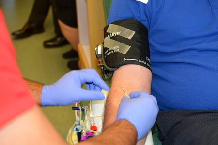 Blood donation give