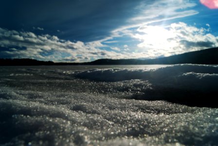 Snow on a Frozen Lake