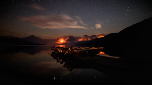 A Clear Night over the Sprague Fire photo