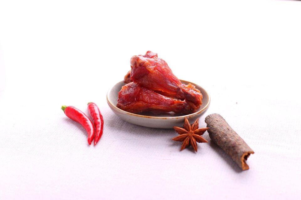 Food shoot chicken legs red pepper