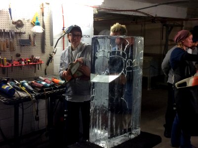 Ice carving