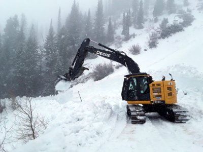 4-22-2021 Plowing the Going-to-the-Sun Road in the section called The Alps