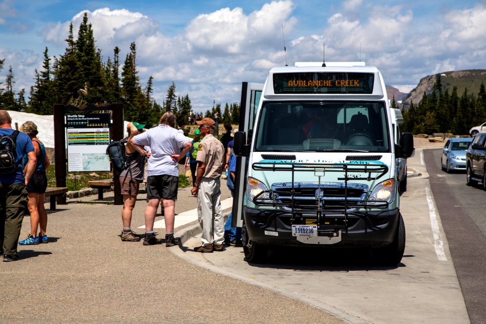 Shuttle Stop at Logan Pass