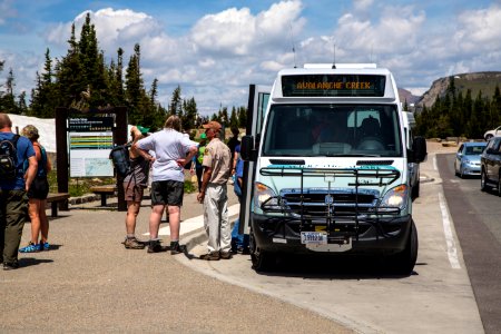 Shuttle Stop at Logan Pass