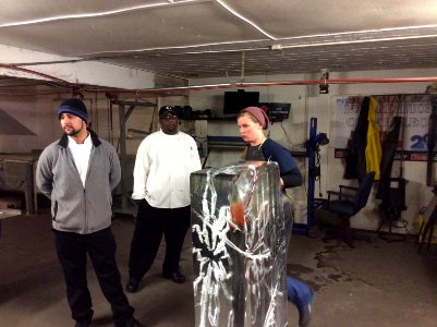 Ice carving