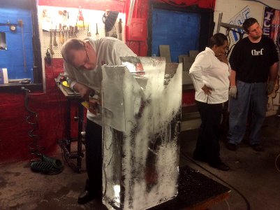 Ice carving!