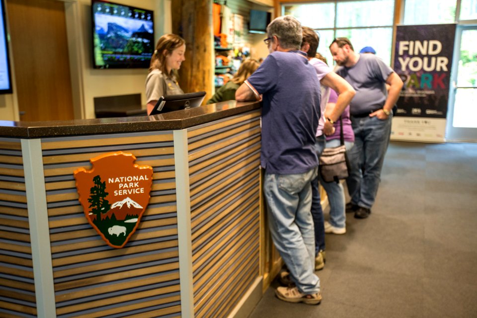 Apgar Visitor Center Desk