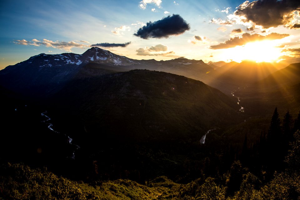 Upper McDonald Creek and Heavens Peak