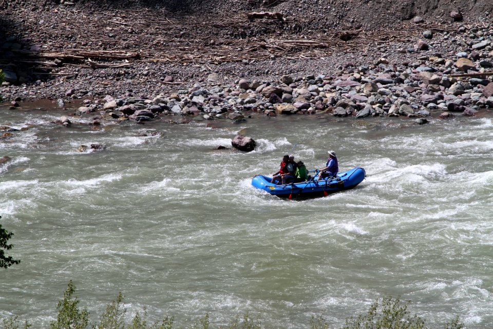 Rafting near the Goat Lick on the Middle Fork of the Flathead River