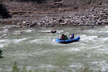 Rafting near the Goat Lick on the Middle Fork of the Flathead River