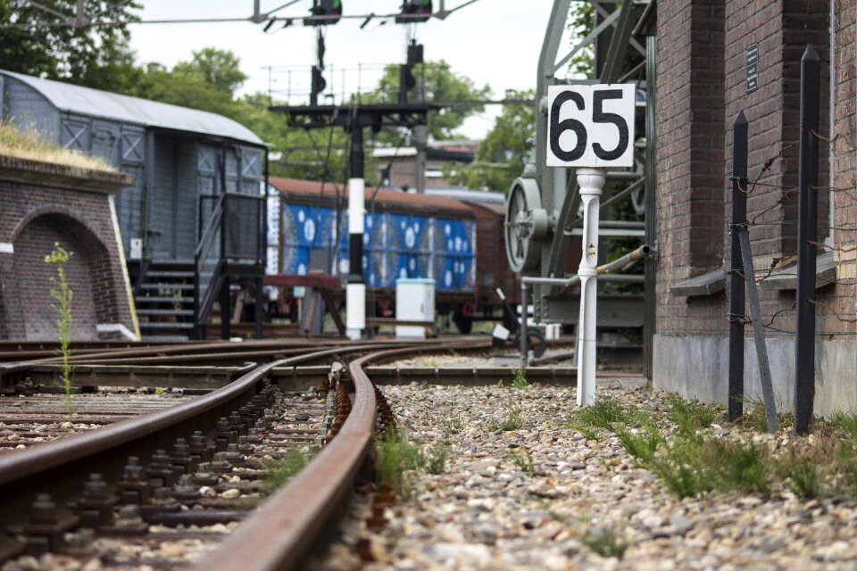 Transport train track station
