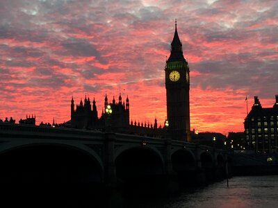 Parliament clock england photo