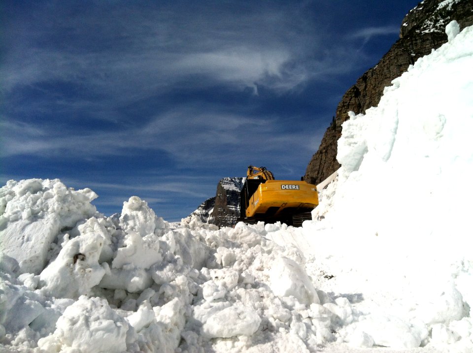 4-28-15 - Plowing just west of Siyeh Bend