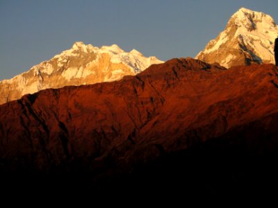 Sunset view in Ghorepani
