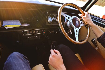 Interior automotive brown car