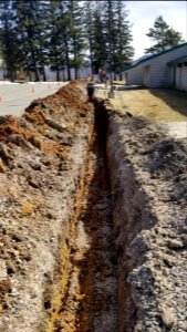 Trench for Temporary Utilities