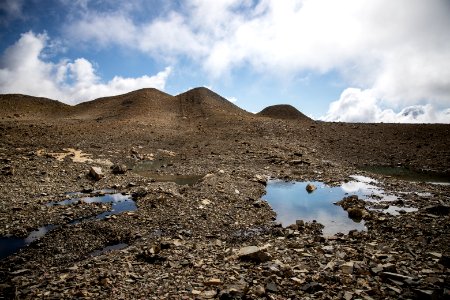 The empty basin where a glacier once was.