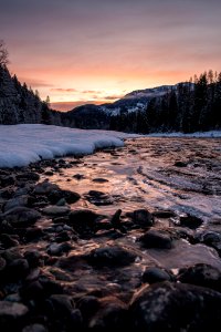 Middle Fork of the Flathead River in Winter