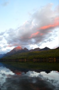 Bowman Lake Sunset Portrait