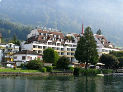 Travelling on the Lake Lucerne aboard the steam ship DS Uri