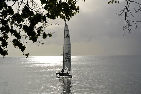 Atmosphere catamaran sunset sun