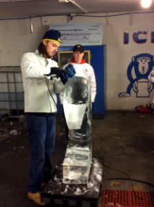 Ice carving, day 1