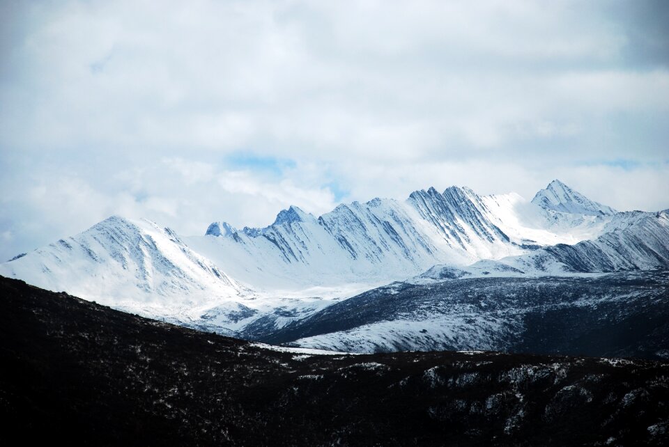 Snow mountain the scenery material