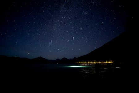 Night Sky over Lake McDonald photo