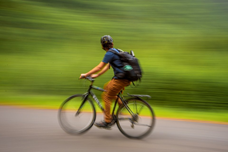 Biking Going-to-the-Sun Road in Spring