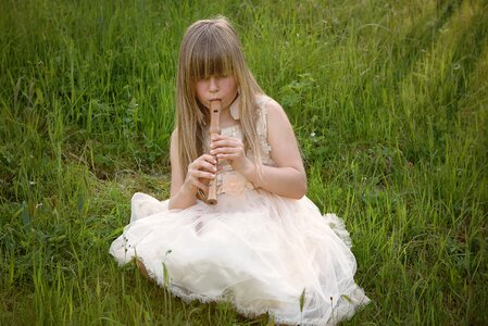 Girl dress meadow