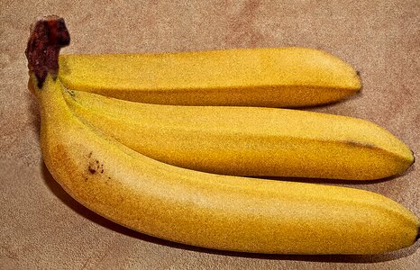 Yellow bananas three bananas mature