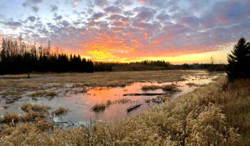 Sunset over Moosemarsh at Aroostook National Wildlife Refuge
