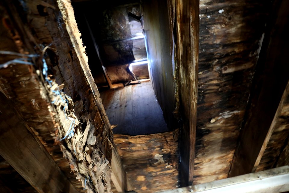 Ceiling hole at BriMarStables, Silvio O. Conte NFWR