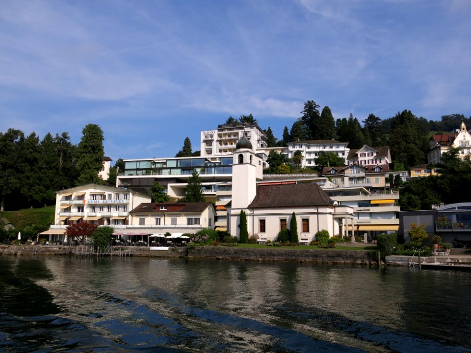 Travelling on the Lake Lucerne aboard the steam ship DS Uri