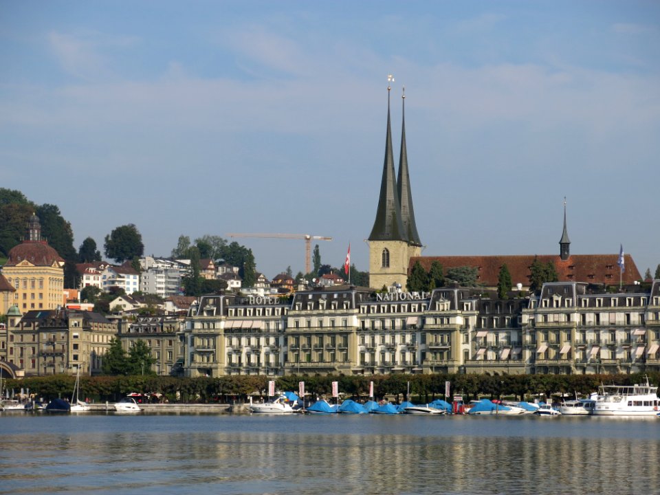 Travelling on the Lake Lucerne aboard the steam ship DS Uri