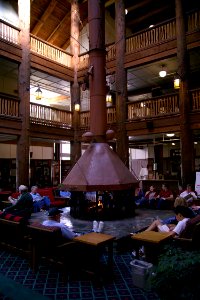 Many Glacier Hotel Fireplace