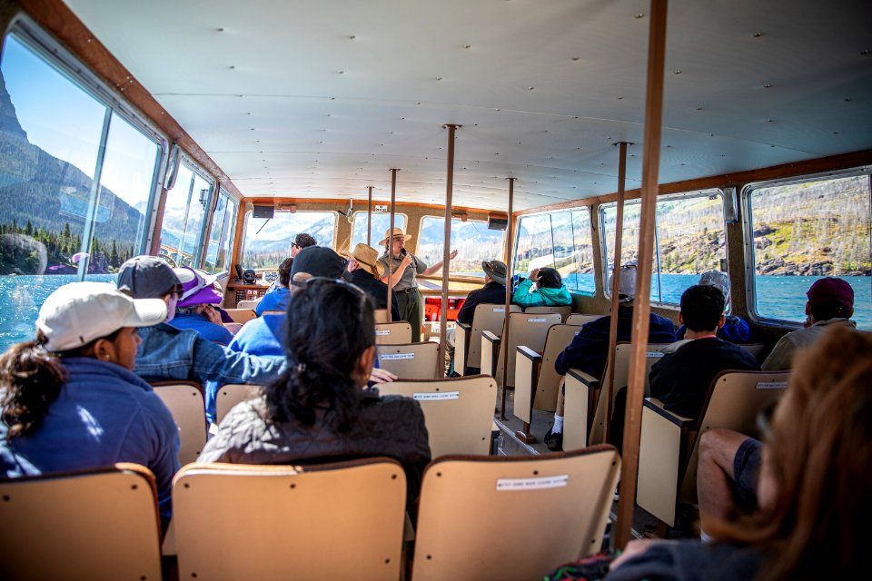 Park Ranger leading a Boat Tour
