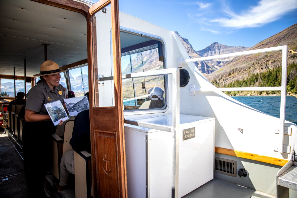 Park Ranger leading a Boat Tour